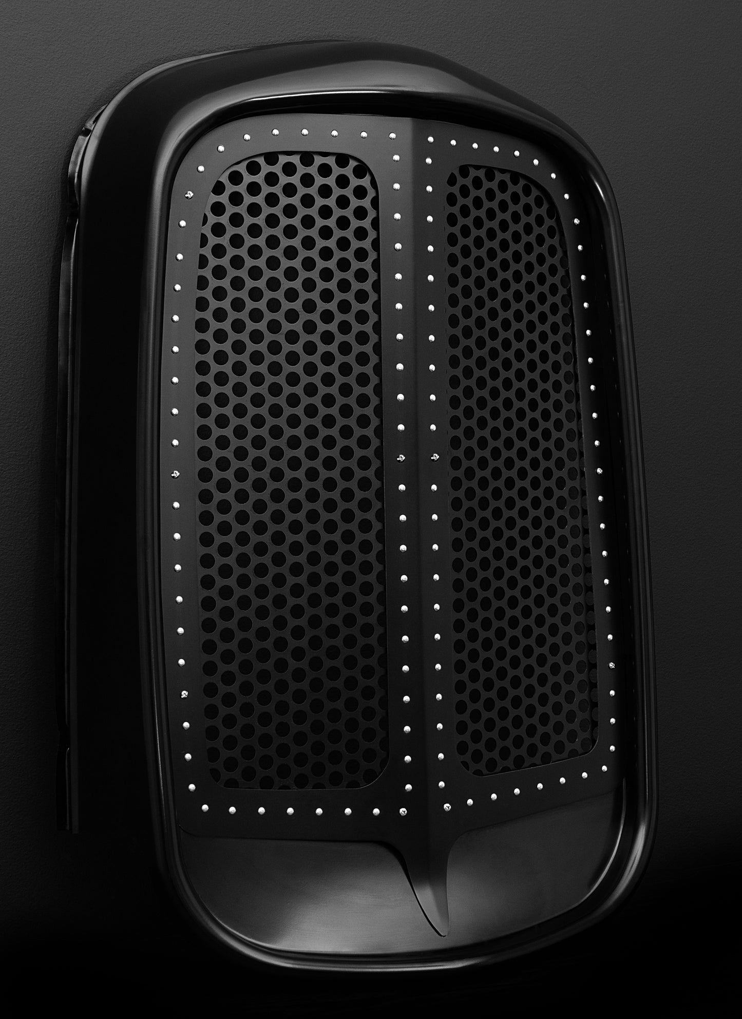 1932 Ford (Shorty) Black Grille Shell Frame + Black Circle Mesh + Silver Rivets