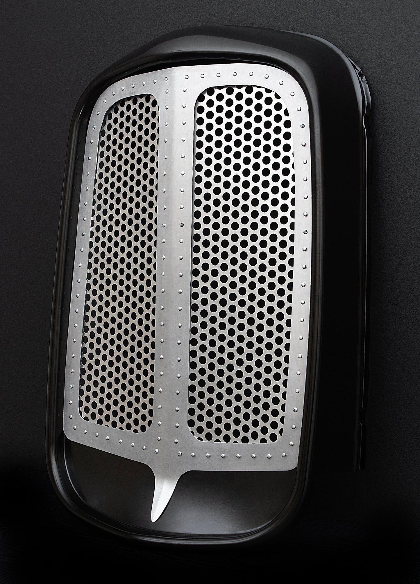 1932 Ford (Shorty) Silver Grille Shell Frame + Silver Circle Mesh + Silver Rivets