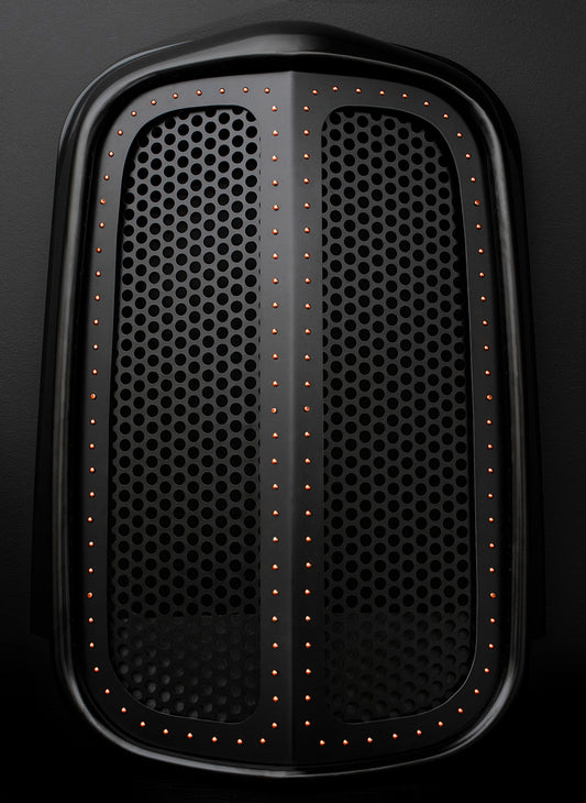 1932 Ford Black Grille Shell Frame + Black Circle Mesh +  Copper Rivets