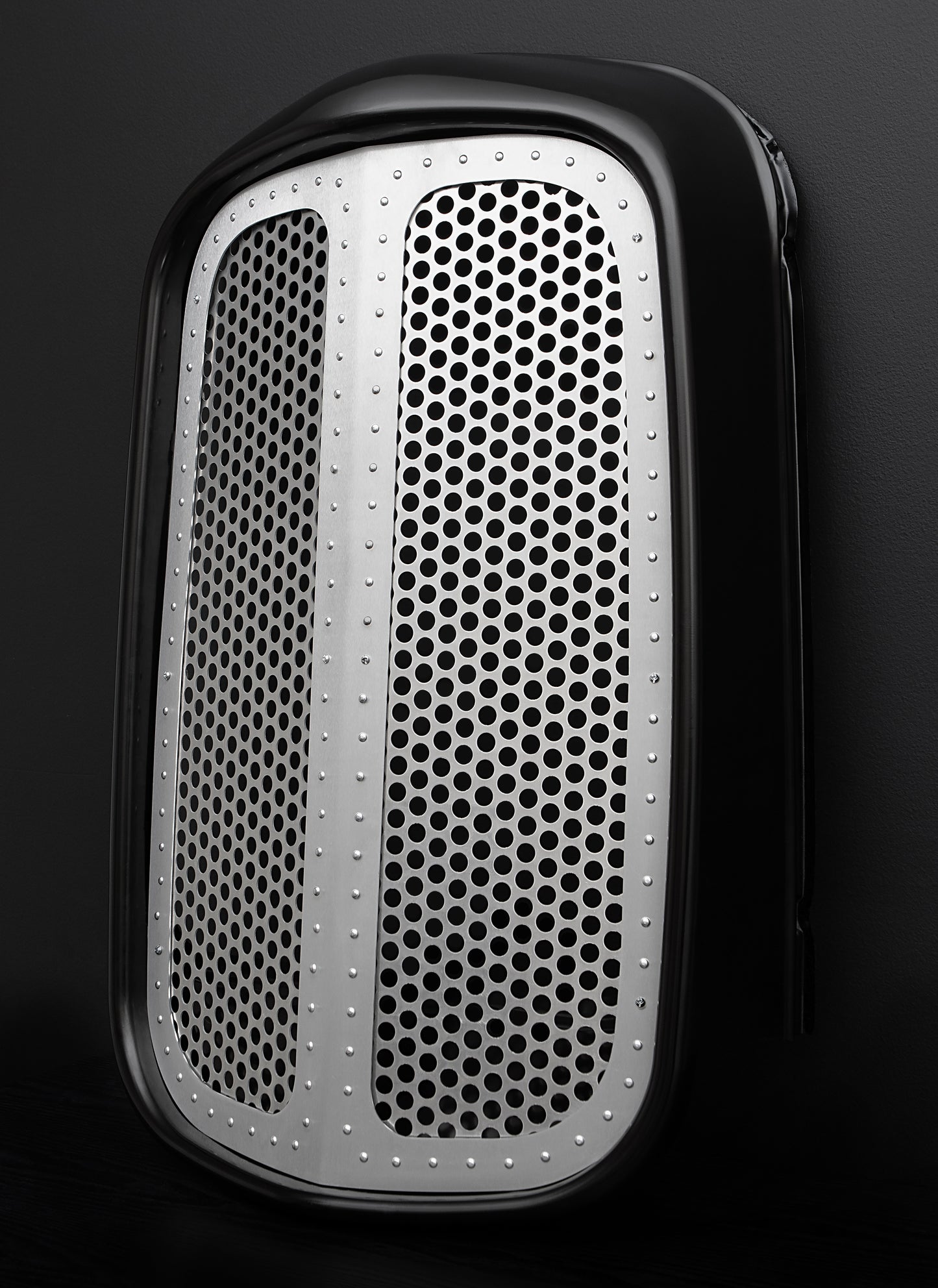 1932 Ford Silver Grille Shell Frame + Silver Circle Mesh + Silver Rivets