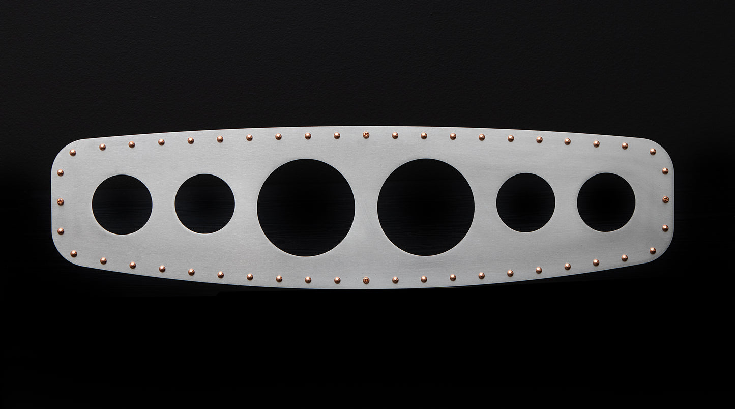 Aviation 6 Gauge Dash Insert + Copper Rivets