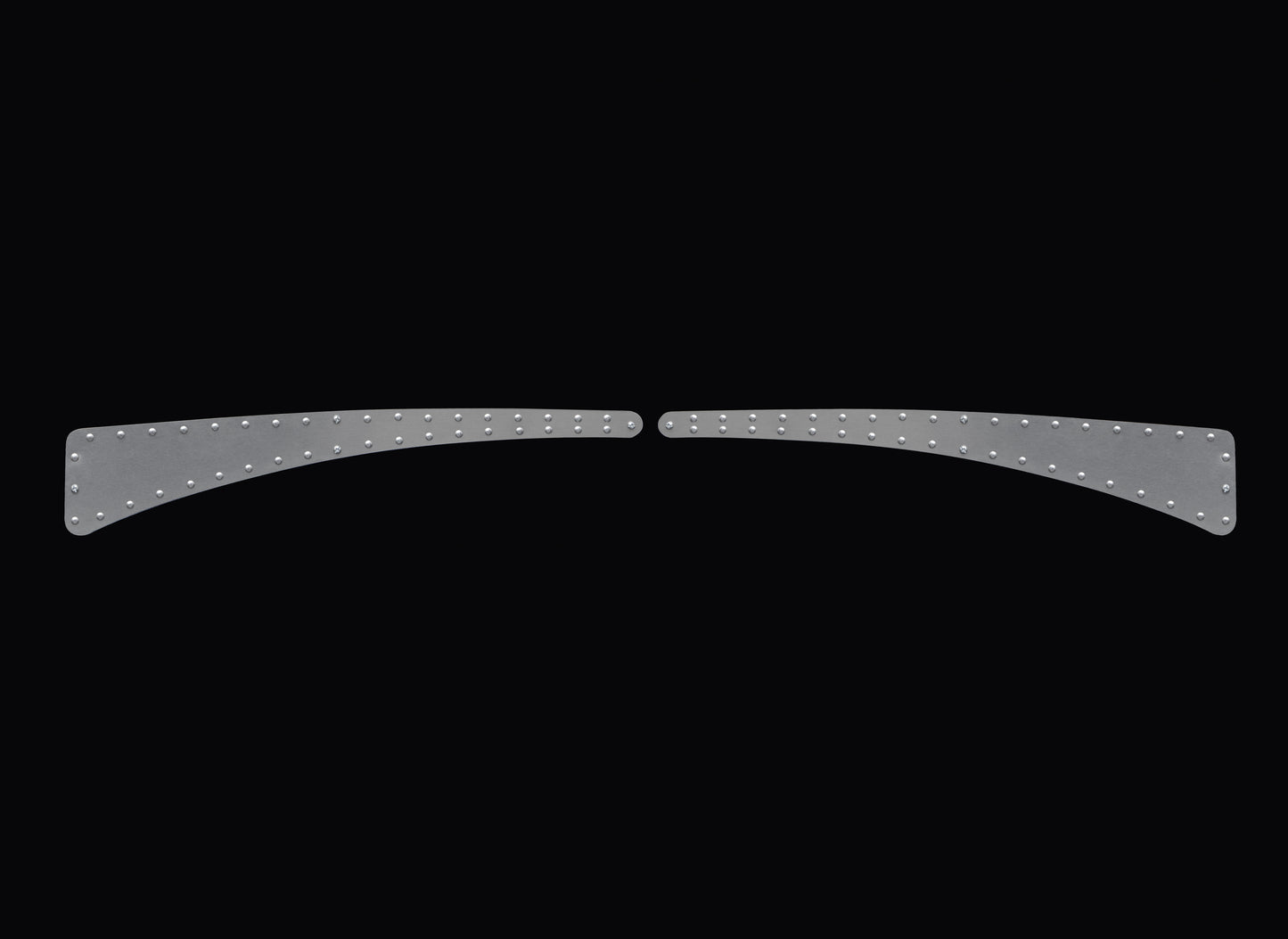 1930-1931 Ford Model A Aluminum Dash Rail Inlays - Raw w/ Aviation Rivets