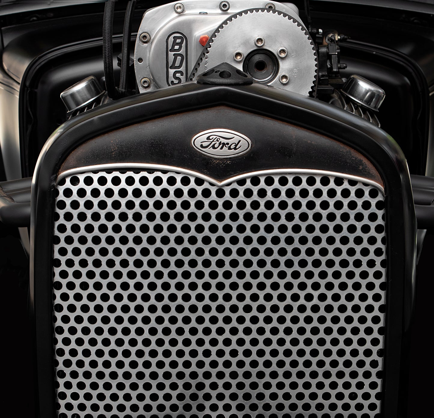1930-1931 Ford Model A Aluminum Grille Insert - Circle Mesh