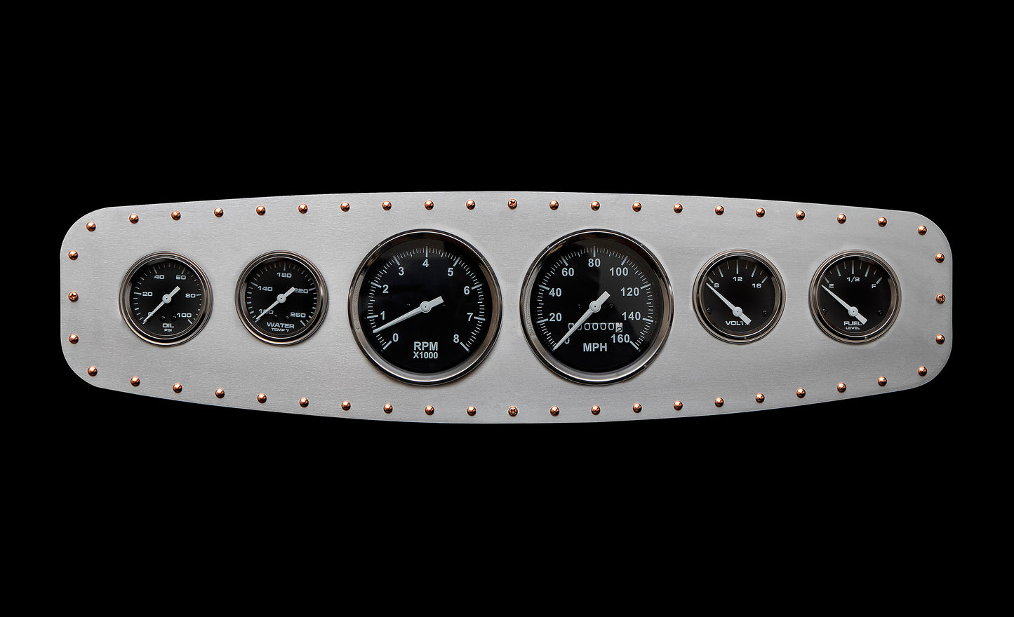 Aviation 6 Gauge Dash Insert + Copper Rivets
