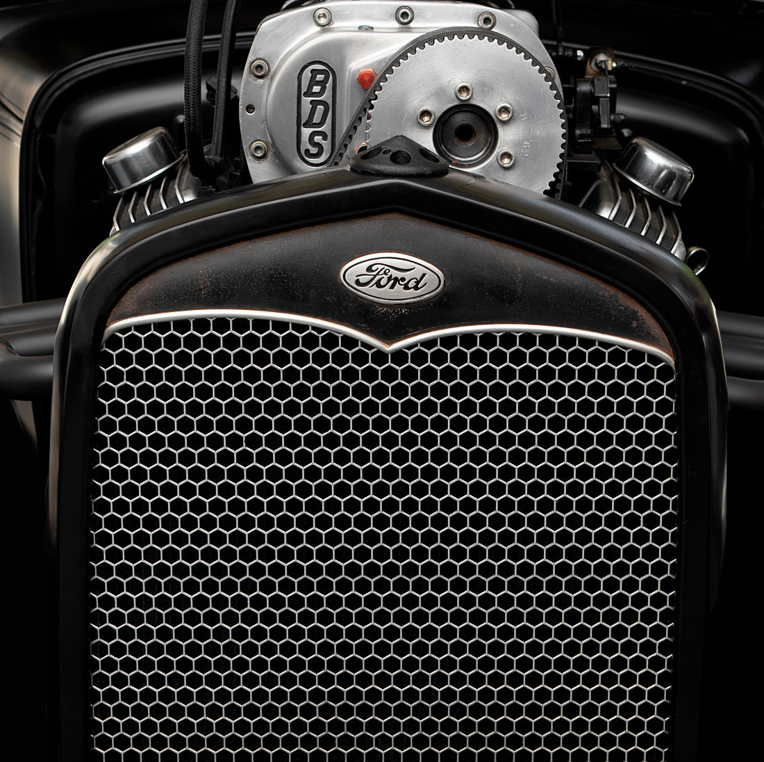 1930-1931 Ford Model A Aluminum Grille Insert - Hexagon Mesh – BUSH ...