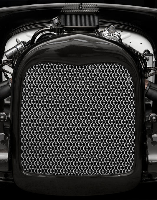 1928-1929 Ford Model A Aluminum Grille Insert - Diamond Mesh