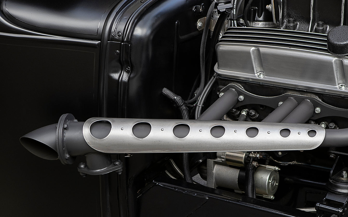 Lake-Style Header Guard Heat Shields - Raw Metal Finish