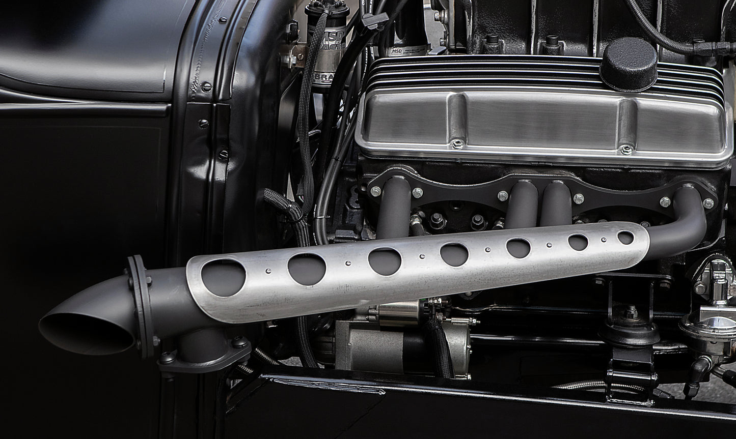 Lake-Style Header Guard Heat Shields - Raw Metal Finish